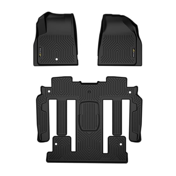 TPE Floor Mats Cargo Liners Fit for Chevy Travers Buick Enclave GMC Acadia 2009-2017 with 1st Row Bucket & 2nd Row Truck Accessories All Weather Protection