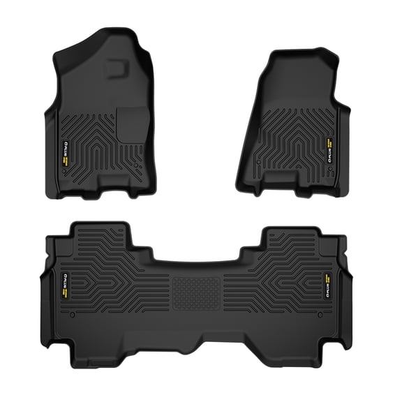 TPE Floor Mats Fit for 2019-2024 Dodge Ram 1500 Crew Cab New Body | NOT Classic Models,Without Storage,All Weather Protection,Non-Slip,Custom Fit Floor Cargo Liners,TPE Full Coverage