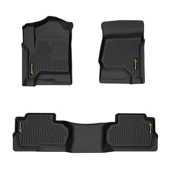 TPE Floor Mats Fit For 2014-2019 Silverado/Sierra Double Cab All Weather Liners