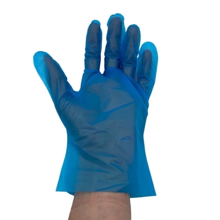 TPE Food Service Powder Free Disposable Gloves, X-Large, Blue, 2 Mil, 100/Box, 1800 Boxes