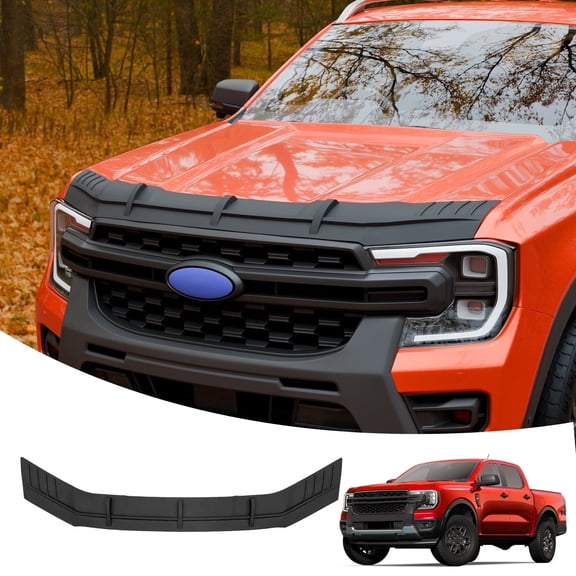 Bomely TPE Hood Protector Compatible with 2024-2026 Ford Ranger Hood Shield TPE Hood Deflector Hood Guard for 2025 Ranger Accessories