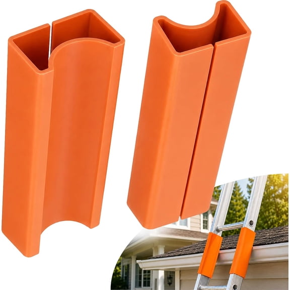 TPE Ladder Covers for Gutter & Roof Protection, Non-Marring Standoff Bumper Pads, Anti-Slip Extension Accessories Painting Cleaning, Fits Most Aluminum Fiberglass Rails