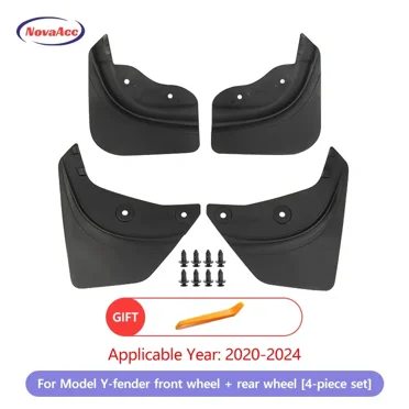 TPE Mud Flaps For Tesla Model Y 3 Highland Car Wheel Splash Guards MudFlaps for Model Y 2024-2020 Model 3 2021-2023 2024