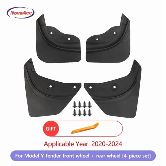 TPE Mud Flaps For Tesla Model Y 3 Highland Car Wheel Splash Guards MudFlaps for Model Y 2024-2020 Model 3 2021-2023 2024