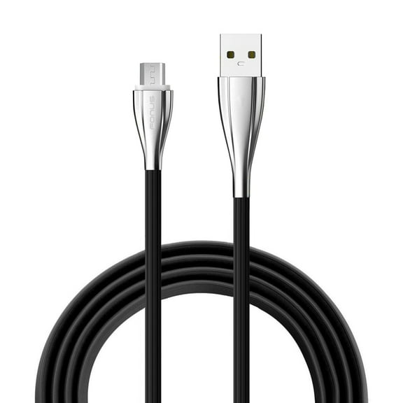 TPE USB Cable Charger Sync Cord 10ft Micro-USB Wire [Zinc Alloy] [Black] [Supports Fast Charge] Z7L for Samsung Galaxy Grand Prime Express Prime Avant Amp 2 Alpha A6 A5