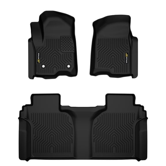 TPE WeatherBeater Floor Mats Set Liner Fit For 2019-2025 Silverado Sierra 1500 2500 3500 Crew Cab