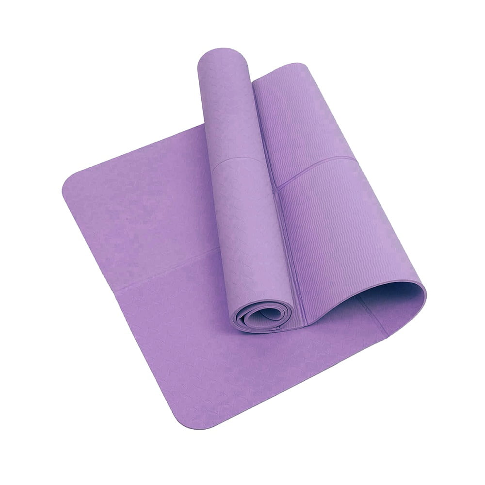 TPE Yoga Mats Yoga Meditation Pad Anti-Slip Foldable Pilates Gymnastics Mat Soft Shock-absorbing Easy Clean Sports Equipment
