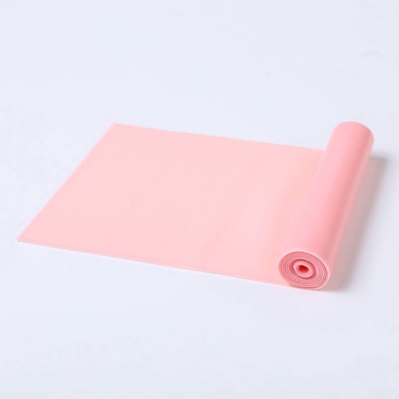 TPE Yoga Resistance Stretch Band for Strength Training and Physical Therapy Elastic Strap for Pilates Fitness 5 Foot Pink