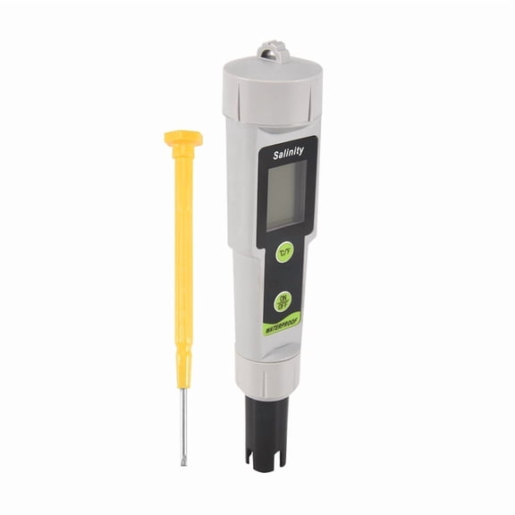 TPH 02154 Salinity Meter, Seawater Hydrometer, Salt Content Detection in , for Pools, Drinking Water, Aquarium,1x Digital Salinity Meter,gray & black