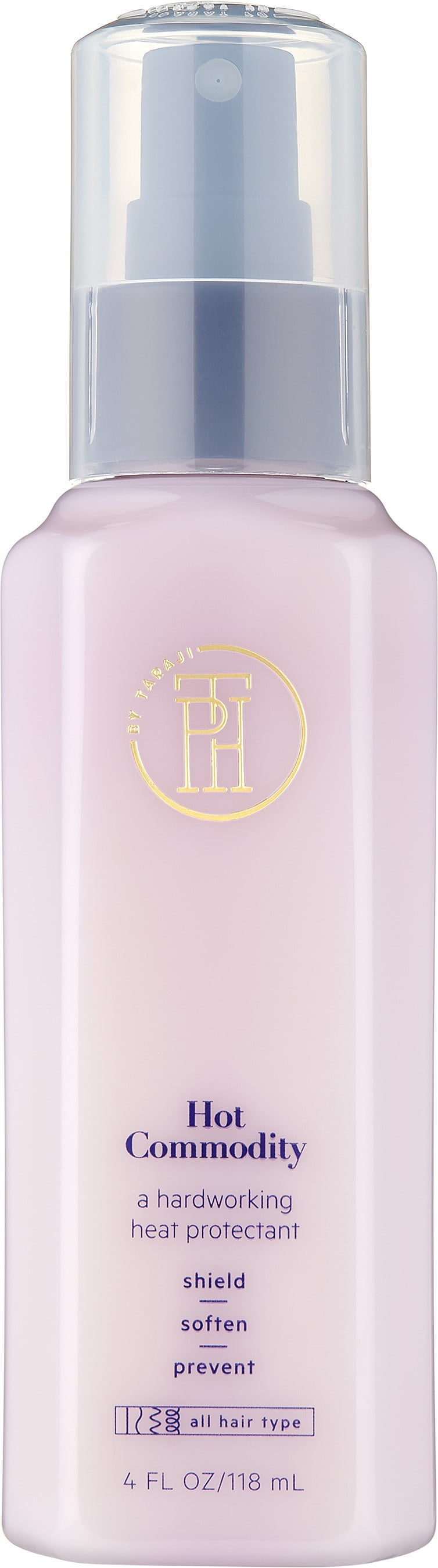 TPH BY TARAJI Hot Commodity Thermal Heat Protectant Spray for Hair with Argan Oil & Shea Butter | Flat Iron & Hot Blow Dry Protectant & Styling Spray, 4 oz.