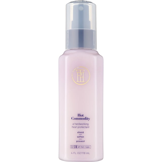 TPH BY TARAJI Hot Commodity Thermal Heat Protectant Spray for Hair with Argan Oil & Shea Butter | Flat Iron & Hot Blow Dry Protectant & Styling Spray | Vegan, 4 oz.