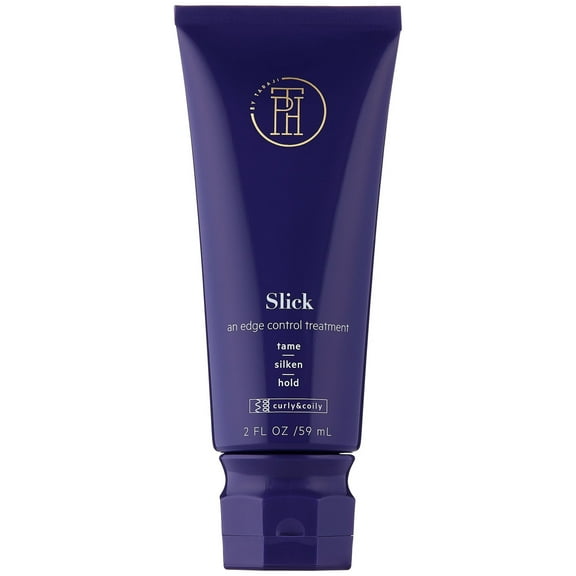 TPH BY TARAJI Slick Edge Travel Size Edge Control Treatment with Castor Oil | Silky Hair Styling Gel Cream for Coily & Curly Hair | Shape & Shine for Women & Men, 2 oz.