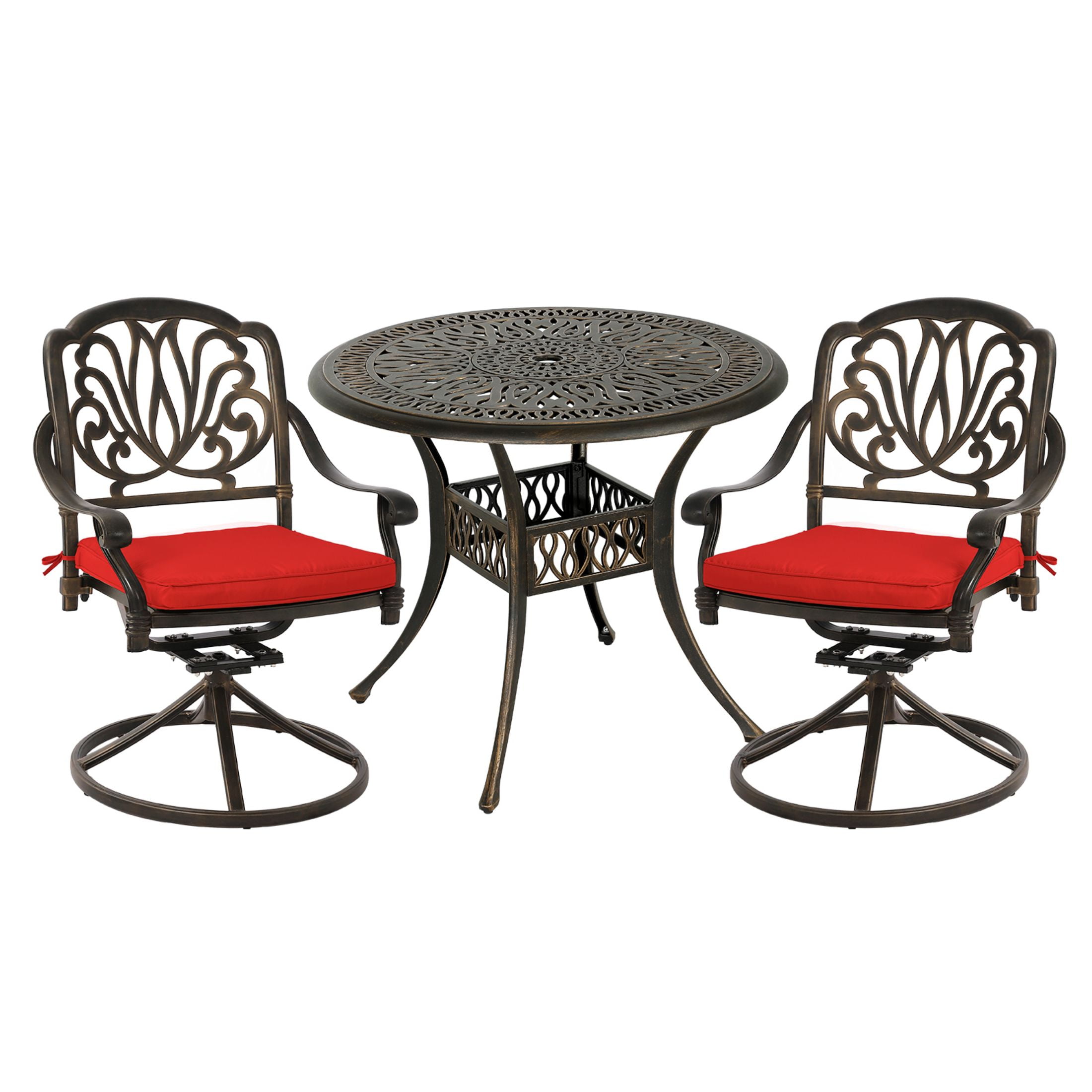 TPHORK 3 Piece Outdoor Patio Dining Set,Cast Aluminum Patio Furniture Set for Backyard Garden
