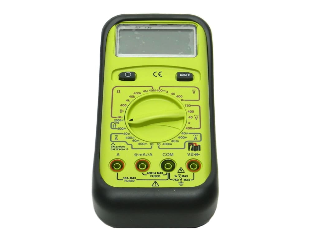 TPI 135 - Manual-Ranging, Average-Sensing Digital Multimeter with Protective Boo