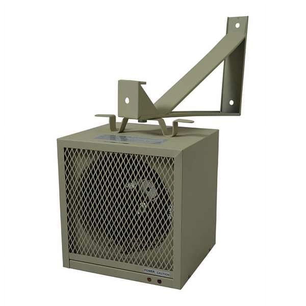 TPI Corporation HF5848TC Garage/Workshop Fan Forced Portable Electric Heater, 4.8kW, 240/208-Volts, Includes Wall/Ceiling Bracket & Thermostat, 30-Amp Cordset, Beige Finish