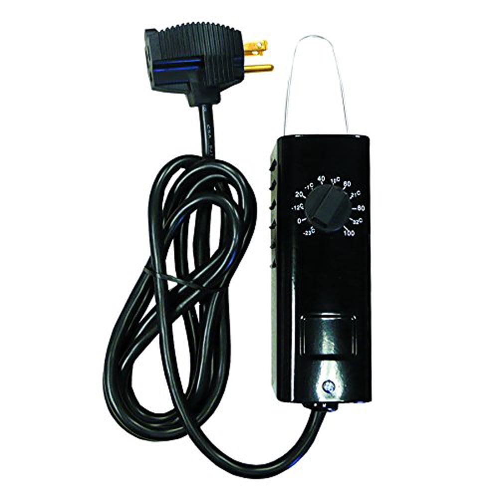 TPI Black Steel Industrial Line Voltage Thermostat
