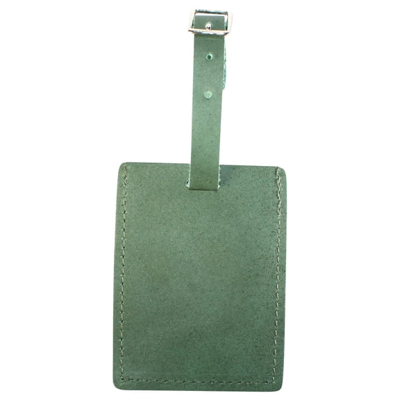 TPK Leather Line Premium Leather Golf Bag Tag, Rectangular, Fairway Green