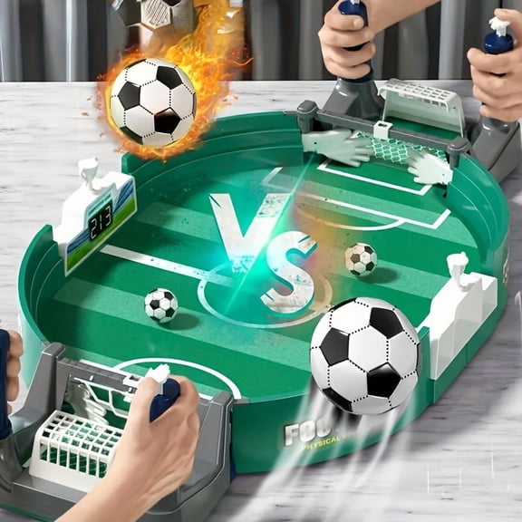 TPKJAM Portable Foosball Table Game - Durable PP, Stand-Alone Design for Family Fun, Parties & Holidays, Ages 6+