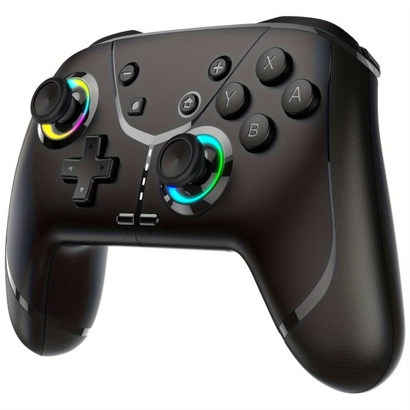 TPKJAM Wireless Multi-Platform Controller for Switch/OLED, PC, Steam Deck, iOS, Android. 9-Color Light Ring, 2 Macro Back Buttons, Dual Vibration, Gyroscope