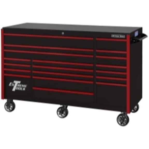 TPL Bank Roller Cabinet - Black, Red Drawer