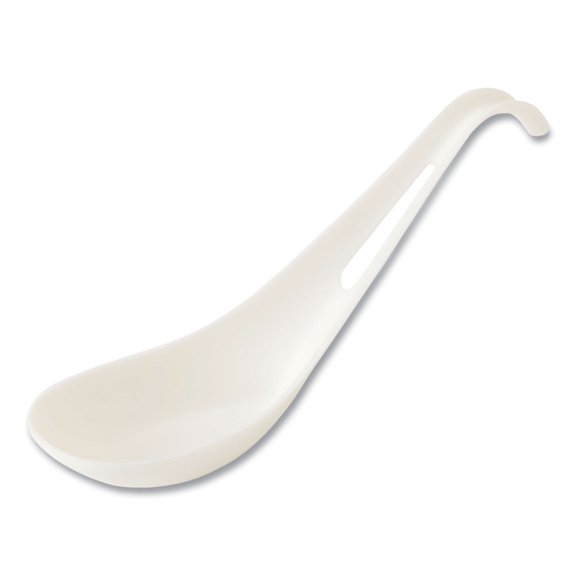 TPLA Compostable Cutlery, Asian Soup Spoon, White, 500/Carton | Bundle of 2 Cartons