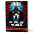 thumbnail image 1 of TPLHOUSE Malevolent Madness Coloring Book Spiral Bound for Adults, A5 Wooden Cover, 30 Malevolent Madness Coloring Pages into the Depths of Mind for Stress Relief and Relaxation, 1 of 6