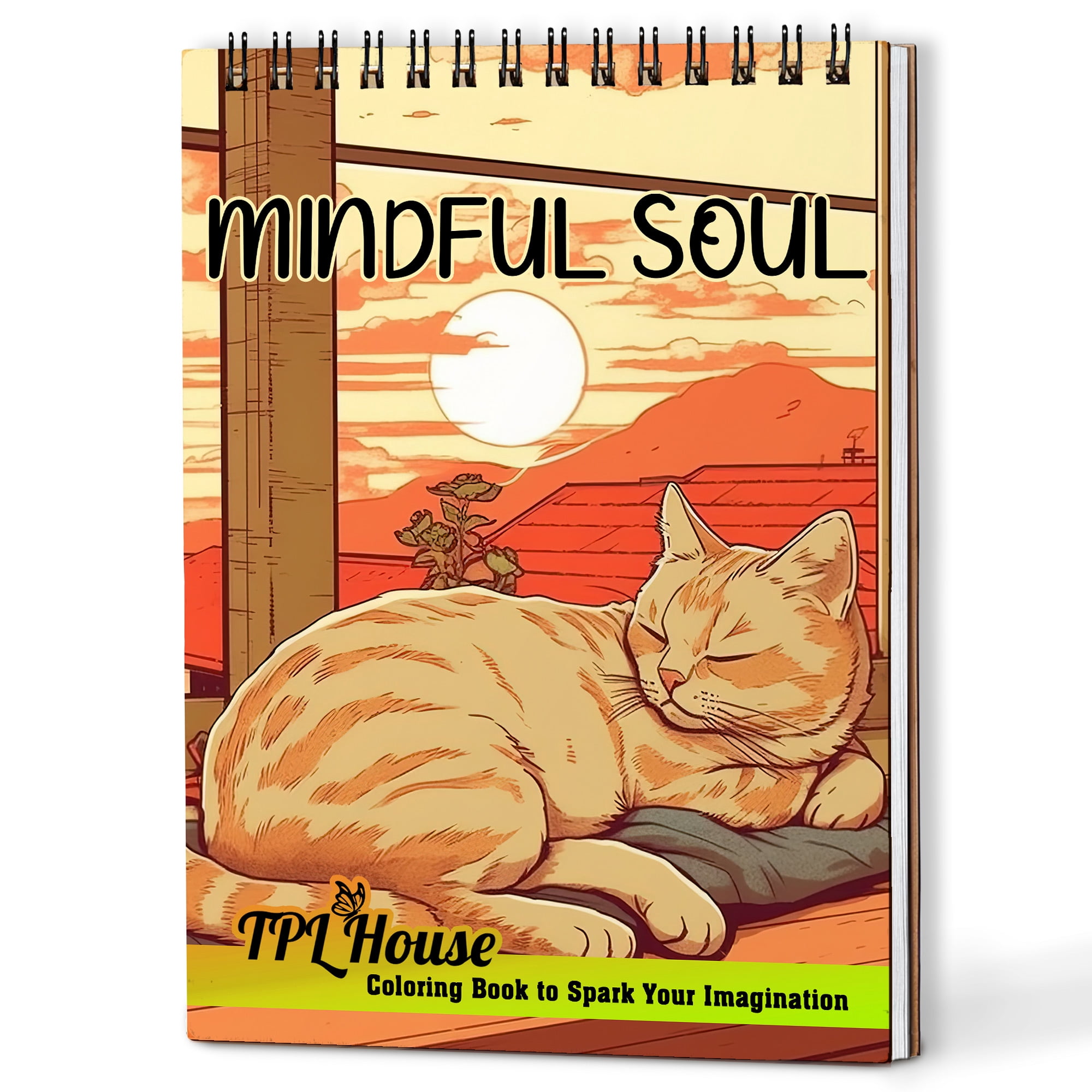 Soul Pages Examples TPLHOUSE Mindful Soul Coloring Book Spiral Bound for Adults, A5 Wooden ...
