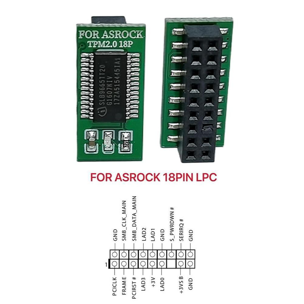 TPM 2.0 Encryption Security Module with Remote Control for Compatible ...