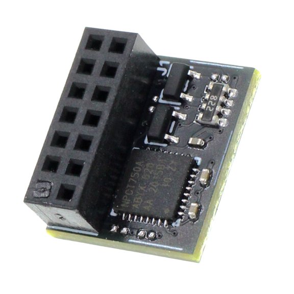 TPM2.0 Security Module for Matching Mainboard Security Headers with Direct Female Outlet Installation, Header Check, and Firmware or UEFI Activation