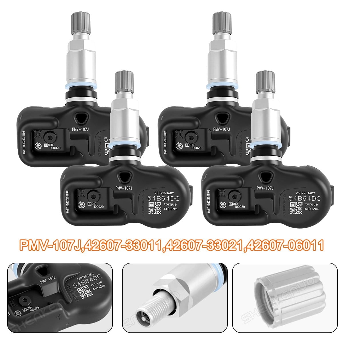 TPMS Sensor 42607-33021 Compatible for Toyota Lexus Scion Pontiac, Tire Pressure Monitoring Sensors for Camry Prius Corolla rav4 Scion Yaris