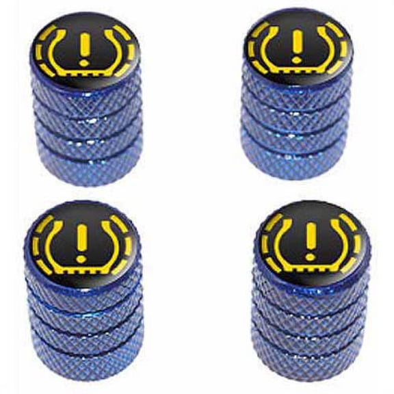 TPMS Tire Pressure Monitoring System Symbol Tire Rim Wheel Aluminum Valve Stem Caps, Multiple Colors