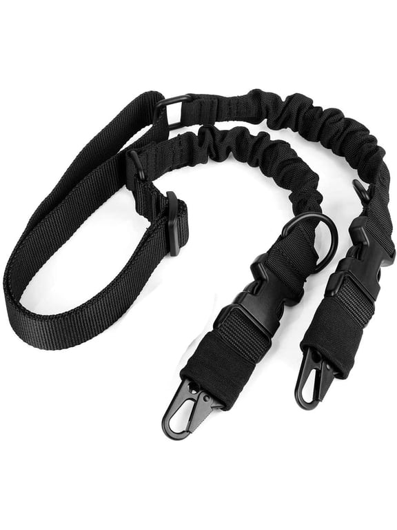 Two Points Rifle Sling with Length Adjuster Traditional Sling with Metal Hook for Outdoors