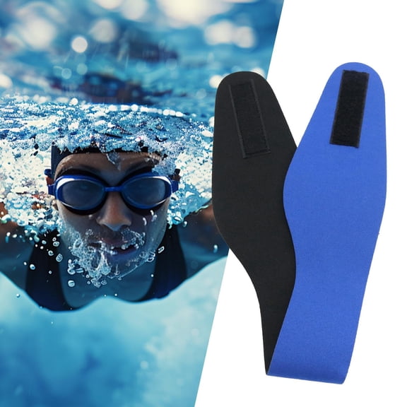 TPPENG Anti-Slip Swimming Ear Protection Headband, Reusable Ear Band-It For Adult Kid Swimmers, Blue 3 Pcs
