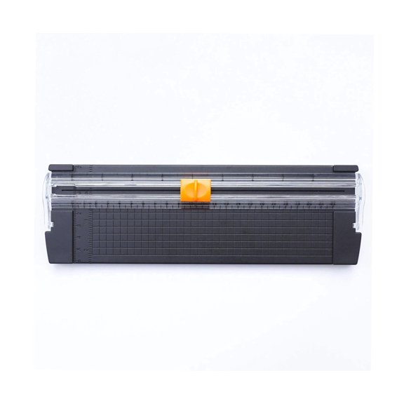 TPPENG Black A4 Small Straight Paper Cutter Trimmer 2Pcs, Precision Cutting Tool For Scrapbooking Photos Cardstock Coupons Labels