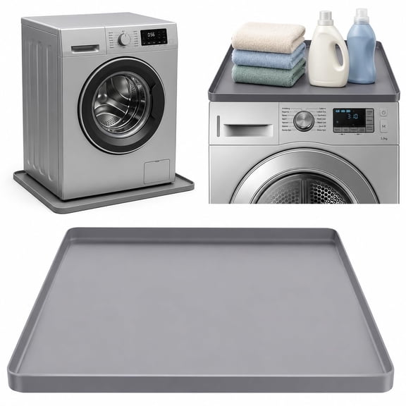 TPPENG Stackable Coffee Drain Pan, Waterproof Non-Slip Silicone Drip Pad, Apartment Countertop Coffee Accessory, Grey
