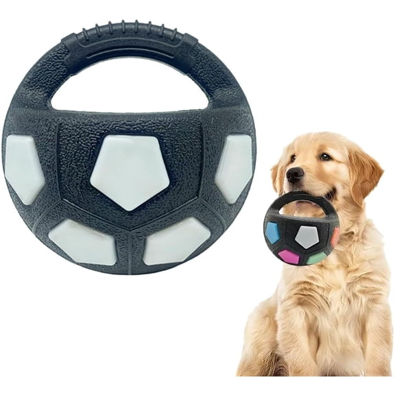 TPR Dog Soccer Ball, Animal Dog Soccer Ball Durable ,Comes with Handles, Interactive and Fun Gameplay, Waterproof, Makes A Squeaking Sound, Suitable for Outdoor Use with Dogs. (2pcs-c)