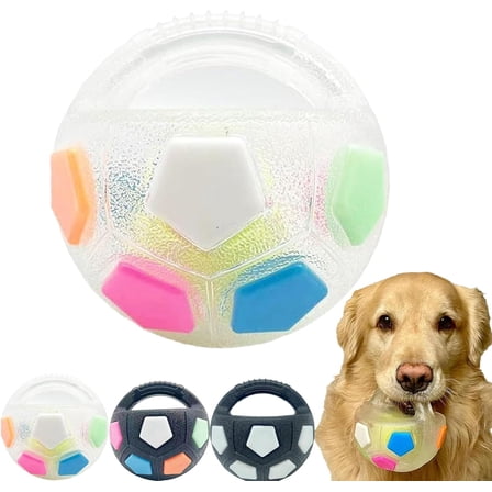 TPR Dog Soccer Ball, Animal Dog Soccer Ball Durable – Fun & Interactive Dog Toy with Handles, Waterproof, Squeaks for Outdoor Play, Perfect for Dogs