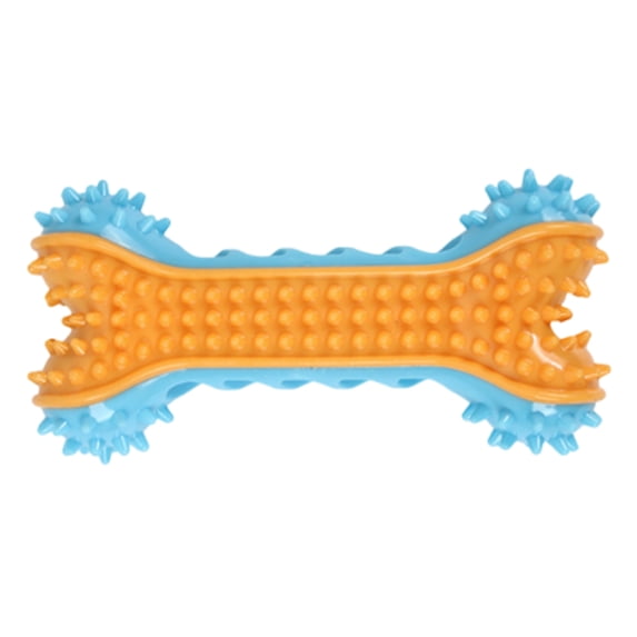 TPR Double-Color Bone Dog Toy, Chew and Teething Plaything for Busy Dogs, Durable Molar Toy, Perfect Holiday Gift for Pets