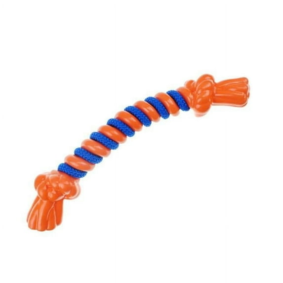 TPR & Rope Bone Toy, Orange - Large