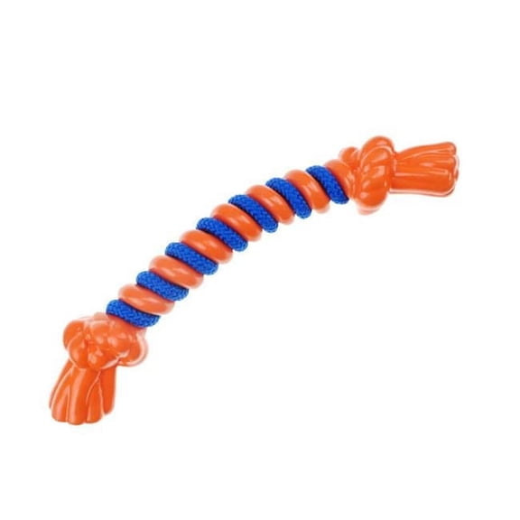 TPR & Rope Bone Toy, Orange - Large