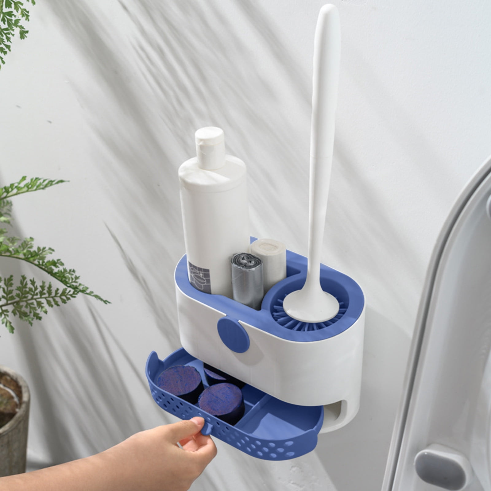 TPR Toilet Brush Set, Toilet WallMounted Punch WallMounted Toilet