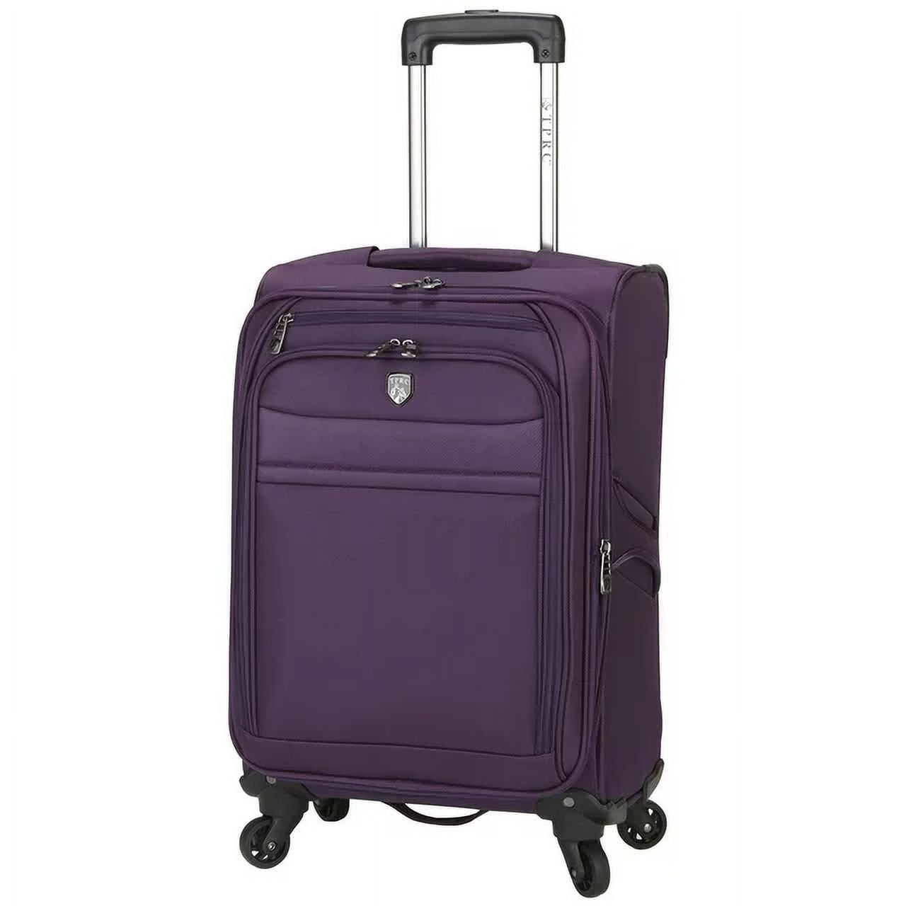Purple rolling suitcase sale