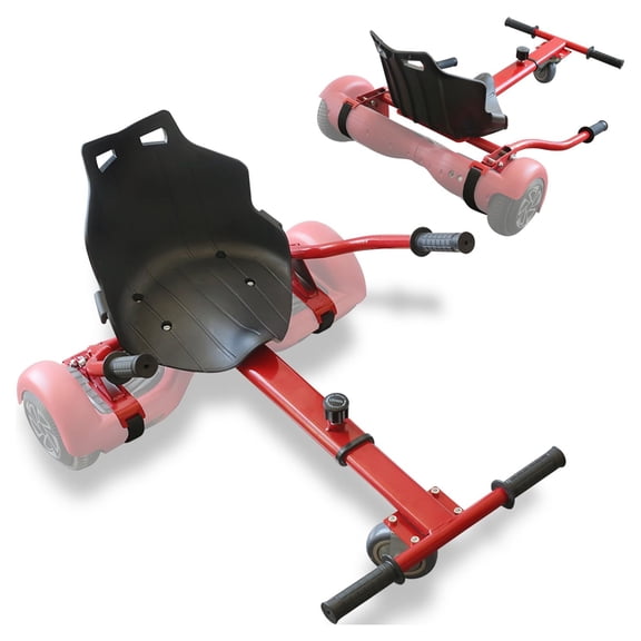 TPS Universal Hoverboard Seat Attachment Hoverboard Go Kart with Adjustable Frame Length Compatible with Most Hoverboard self-stabilizing Scooters for Kids and Adults (Red)
