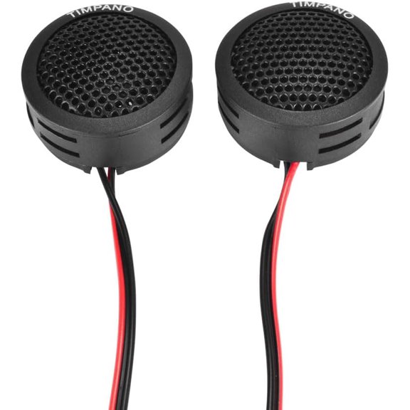 TPT-ST1 Dome Tweeter, 1 Inch Tweeter Set for Car Audio, Angle or face Mount Tweeters, 4 Ohm Soft Dome 180 Watts for Pro Car Audio (Pair)