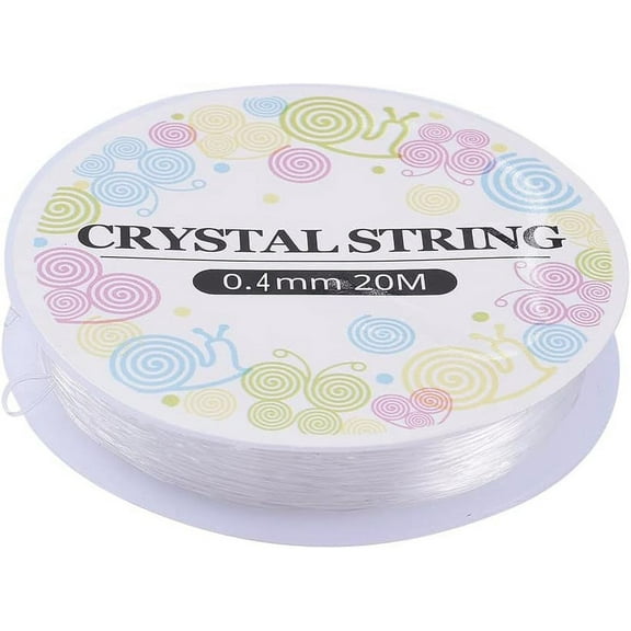 TPU 2 Rolls Elastic Thread Bracelets Strings Cord Total 21.87 Yards Clear Stretchy Bead String Cord for Bracelets Necklace Beading Jewelry Making
