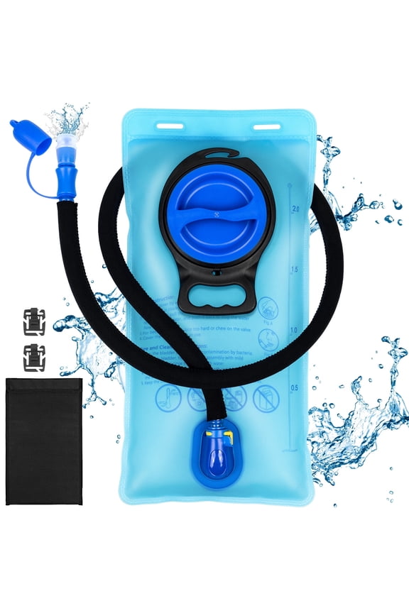 TPU 2L Hydration Bladder,Leak-Proof,with BONUS Insulated Sleeve,Keeps Ice Water Cold,Water Bladder for Hiking,Cycling