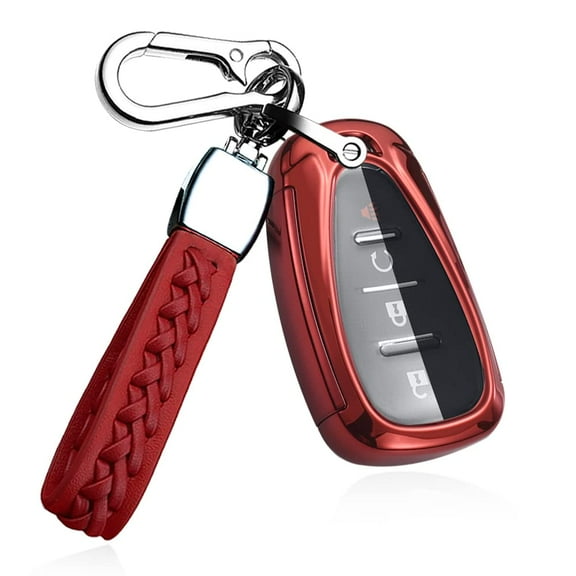 TPU 3/4/5 Button Key Fob Cover for Chevy Malibu Equinox Cruze Camaro Tahoe Silverado Traverse Blazer Sonic Keyless Smart Key Case with Keychain