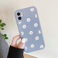 thumbnail image 1 of TPU Back Case for iPhone 11 6.1", Daisy Pattern Glossy Soft Silicone Case, Cute Girls Case Slim Lightweight Protective Bumper Cover for iPhone 11 6.1" - Grey, 1 of 9