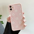 thumbnail image 1 of TPU Back Case for iPhone 11 6.1", Daisy Pattern Glossy Soft Silicone Case, Cute Girls Case Slim Lightweight Protective Bumper Cover for iPhone 11 6.1" - Pink, 1 of 9