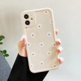 thumbnail image 1 of TPU Back Case for iPhone 11 6.1", Daisy Pattern Glossy Soft Silicone Case, Cute Girls Case Slim Lightweight Protective Bumper Cover for iPhone 11 6.1" - White, 1 of 8